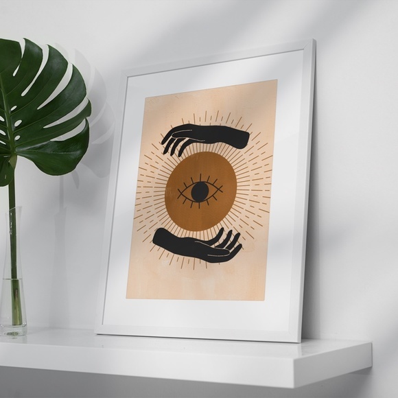 Wall Art Bohemian Celestial Hands Print Poster Illustration Unframed - Picture 4 of 5